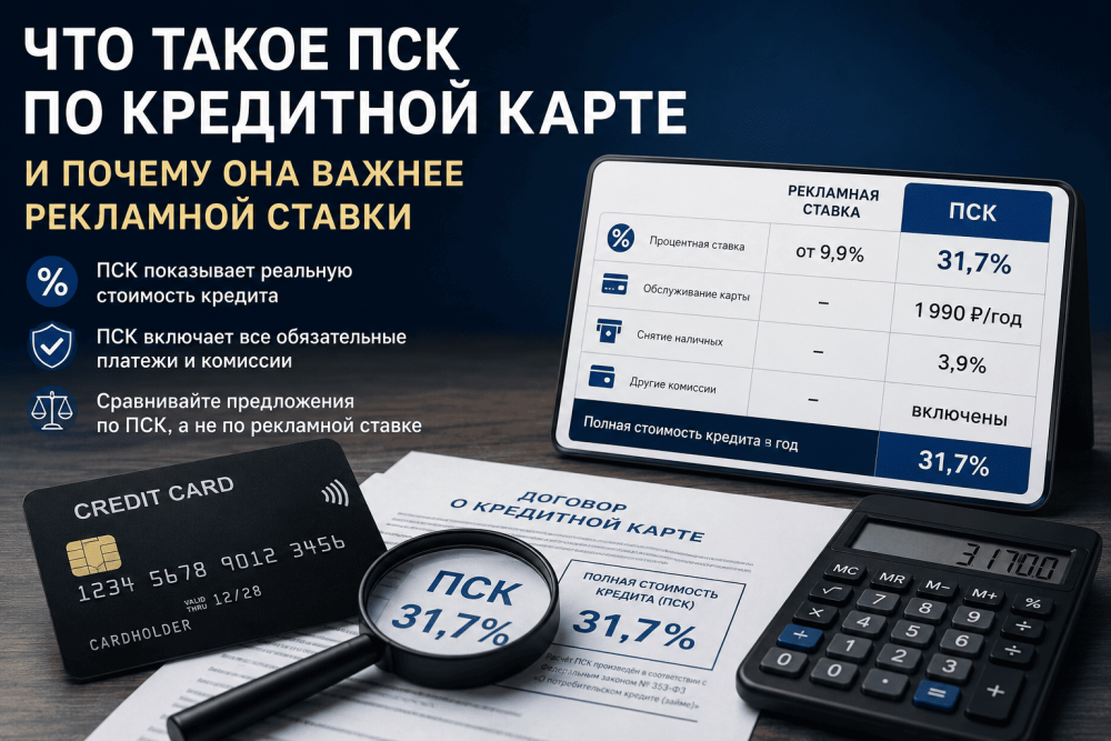 Что такое ПСК по кредитной карте и почему она важнее рекламной ставки