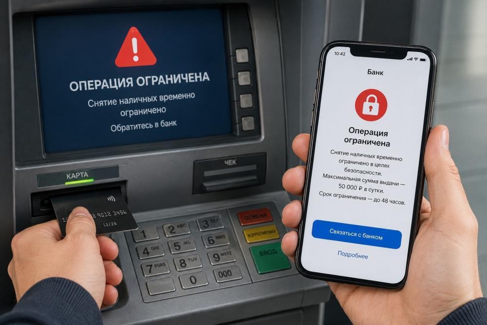 Почему банк блокирует карту при снятии наличных